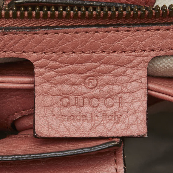 GUCCI Pink Leather Bamboo Shoulder Bag - Picture 14 of 16
